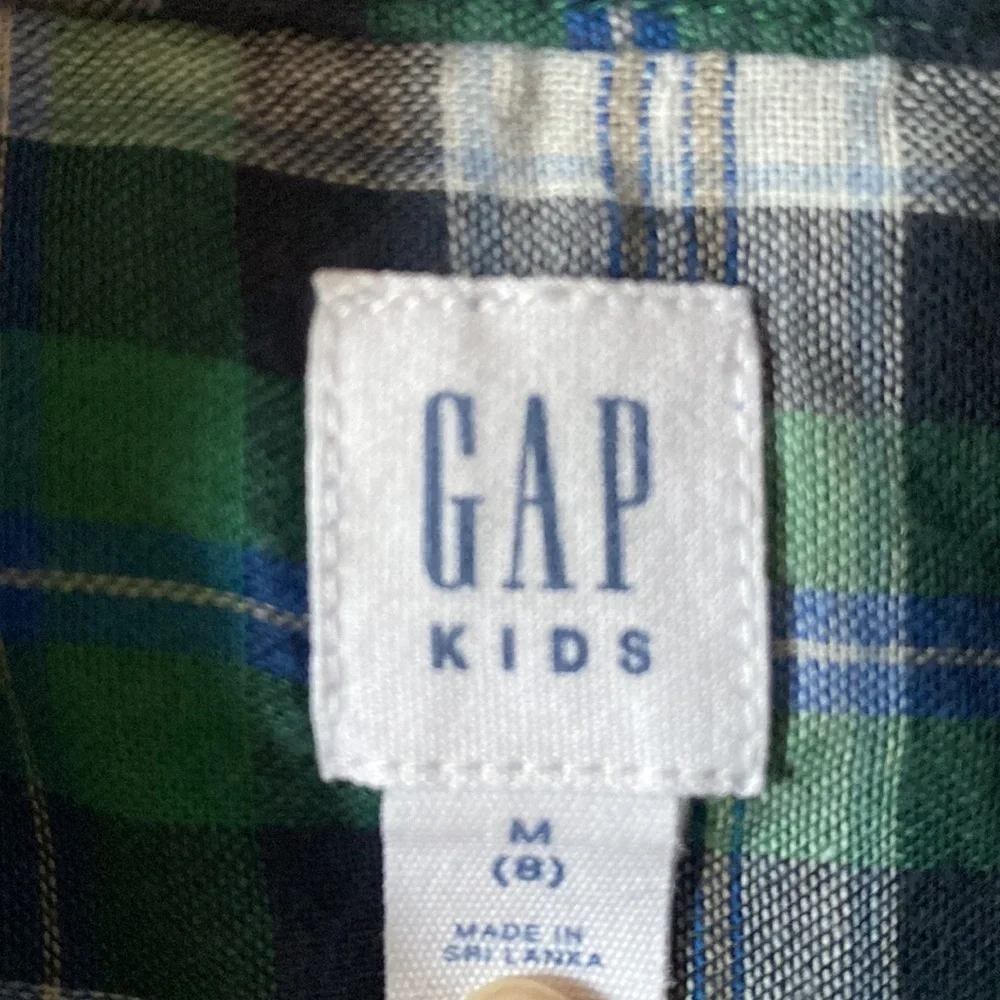 Gap size 8 plaid lined shirt